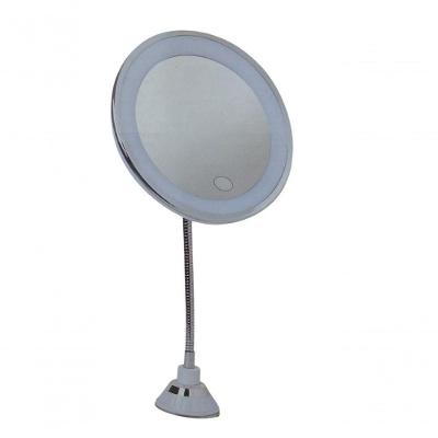 Espelho de Mesa Redondo para Maquiagem LED Touch Branco com USB Black Bull