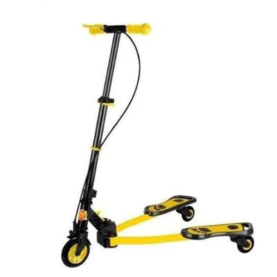 Patinete Infantil Radical Frog New Amarelo com Freio Manual Até 60kg para Crianças DM Toys