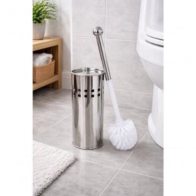 Conjunto Escova Sanitária com Suporte Inox para Banheiro Branco Unicasa Móveis
