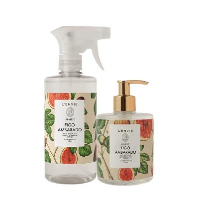 Kit Água Perfumada e Sabonete Líquido Figo Ambarado 500ML e 350ML L'envie