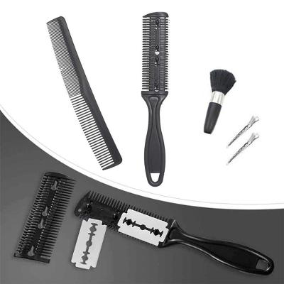Kit Tesouras Profissionais para Corte de Cabelo em Aço Inox Furta-cor e Prata Fio Navalha