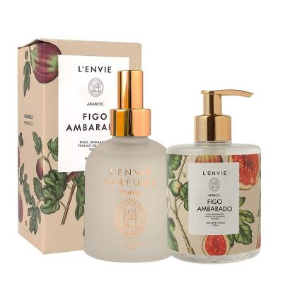 Kit Home Spray 200ML e Sabonete Líquido 350ML Figo Ambarado Arabesc Frutal L'envie