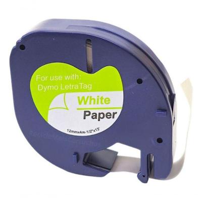 Fita Papel para Rotulador Dymo 91200 Letratag 12mmx4m 1 Unidade Branco