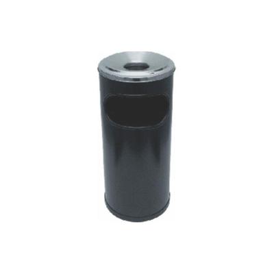 Cinzeiro Lixeira para Fumódromo C5 Aço Carbono com Pintura Epóxi 52cm X 24cm Preto Higipack