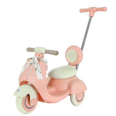 Moto Elétrica Infantil 6V com Empurrador Rosa com Registro Inmetro e Anatel Unitoys