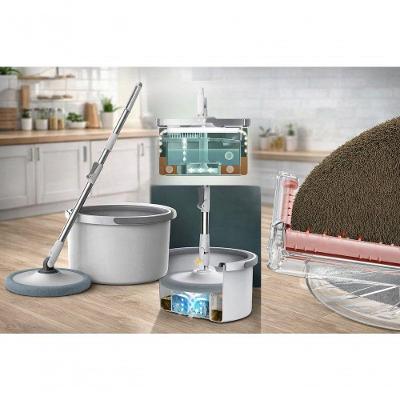 Mop Giratório com Balde 10L e 2 Refis para Piso Branco Top Rio Comercial