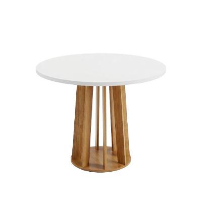 Mesa para Sala de Jantar Veneza 4 Lugares Redonda 0,90M Madeirado-off White Viero Móveis