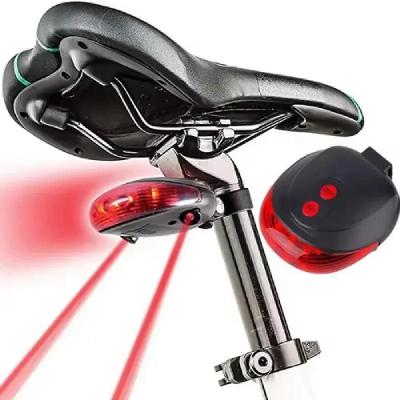 Lanterna Traseira Bike Led e Laser Sinalização de Chão Segurança Vermelho Yeet