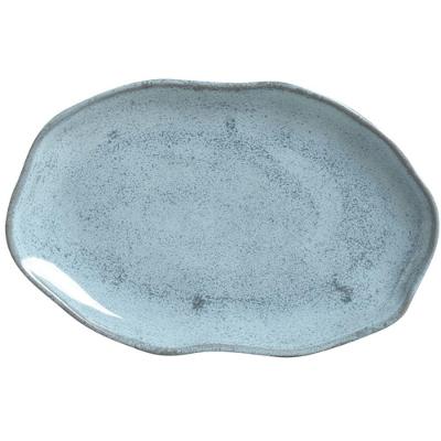 Travessa Rasa Oval Bio Breeze para Mesa Stoneware Alta Resistência Azul Porto Brasil