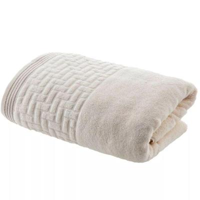 Toalha de Banho Geométrico Zero Twist Algodão Marfim Corttex