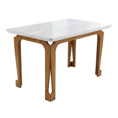 Mesa de Jantar Nadine 4 Lugares Retangular com Tampo de MDF 120cm Madeirado-off White Viero Móveis