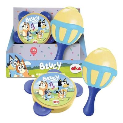Brinquedo de Instrumentos Maraca e Pandeiro 1313 Infantil Amarelo Elka