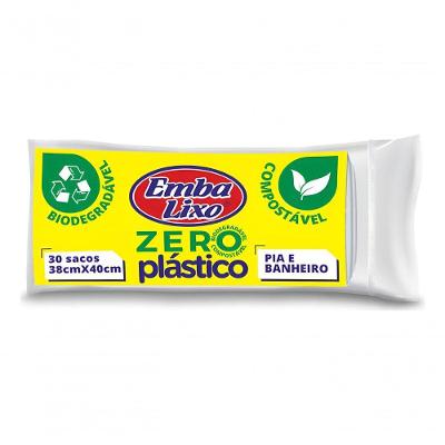 Saco para Lixo Compostável Zero Plástico 10L com 30 Unidades Embalixo