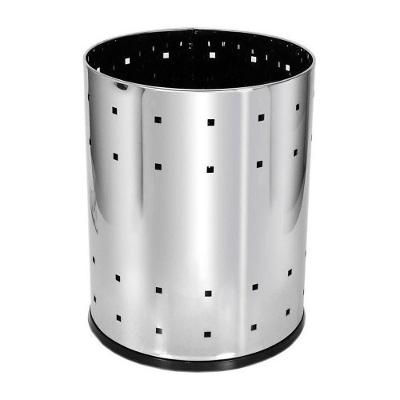 Lixeira Telada Aço Inox 13L para Escritório com Fundo Plástico Higipack