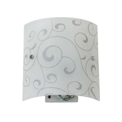 Arandela Angra Quadrado 60W E27 Vidro Branco Fosco Bivolt para Sobrepor Taschibra