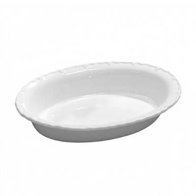Travessa Funda Oval Paris para Servir em Cerâmica Branca Cerâmica Scalla