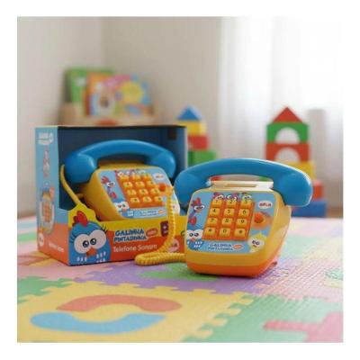 Telefone Sonoro Infantil Galinha Pintadinha Mini com Música para Brincar Elka