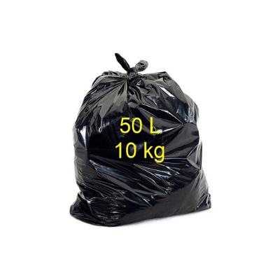 Sacos para Lixo Reforçado 50L Pacote 100 Unidades Plástico Reciclado Preto