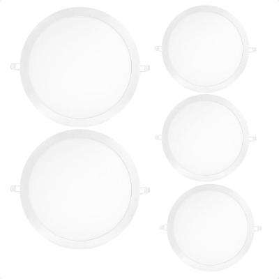 Kit 5 Painéis de LED Redondo Embutir 24W 6500K Branco Frio Blumenau Iluminação