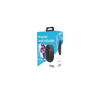 Mouse Óptico sem Fio MS220 1600DPI Design Ergonômico Cinza com Preto AOC