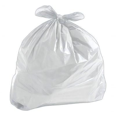 Saco de Lixo 60L Branco Leitoso 60x70x0,06 Plástico Embutir Comercial Higipack