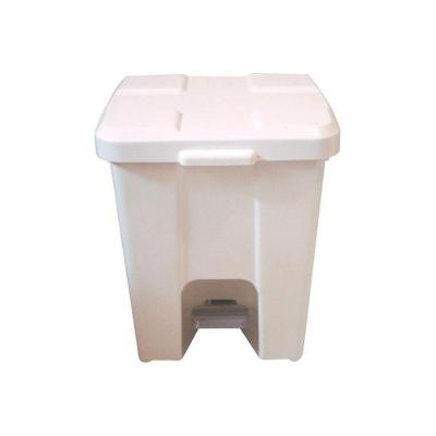 Lixeira Plástica Quadrada 30L com Pedal Tampa Removível Branco JSN
