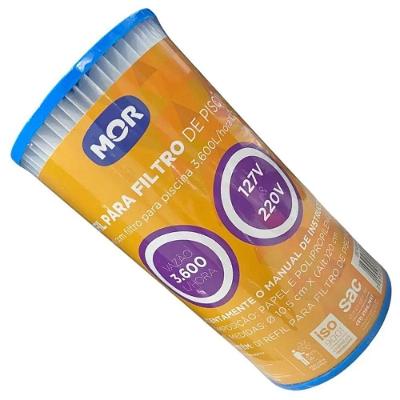 Refil para Filtro de Piscina 3600L-H No3 Branco para Água Limpa e Funcionamento Ideal Mor