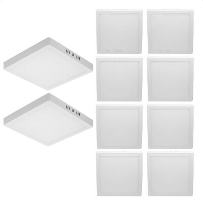 Kit 10 Painéis de LED Quadrado Sobrepor 18W 4100K Neutro Suave Bivolt Blumenau Iluminação