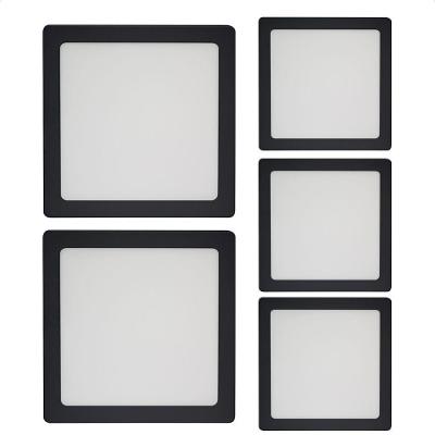 Kit 5 Painéis de LED Quadrado Sobrepor 18W 6500K Bivolt Preto Blumenau Iluminação