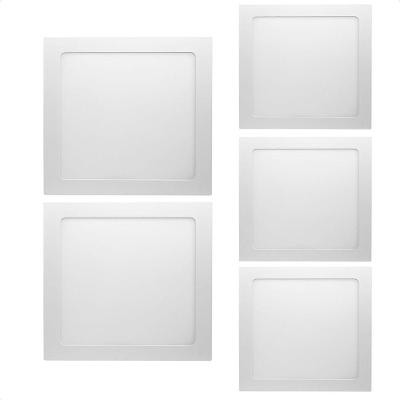 Kit 5 Painéis de LED Quadrado Embutir 24W 3000K Amarelo Quente Bivolt Blumenau Iluminação