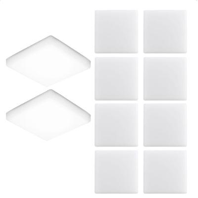 Kit 10 Painel de LED Quadrado 12W Frameless 3000K Amarelo Quente Bivolt Taschibra