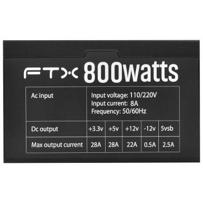Fonte de Alimentação ATX Não Modular CFA-800W com Alta Eficiência FTX