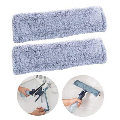 Kit 2 Refil de Almofada para Rodo Limpa Vidros em Poliéster Lavável Cinza Lyor