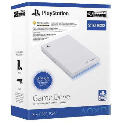 Hd Externo Game Drive 2TB 2,5 STLV2000101 para PS4 e PS5 Branco Seagate