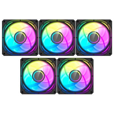 Cooler para Gabinete Kit 5 Unidades Inf24t Pwm 120mm Argb Preto Darkflash