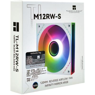 Cooler para Gabinete TL-M12RW-S ARGB 120mm Reverse Infinity Mirror Branco Thermal Right