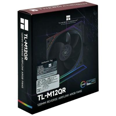 Cooler para Gabinete Tl-M12qr Reverse Airflow Argb Preto Thermal Right