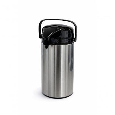 Garrafa Térmica 1,9L de Pressão em Aço Inox com Ampola de Vidro para Bebidas Quentes