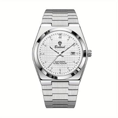 Relógio Masculino Binbond Luxo Analógico de Quartzo com Calendário Branco