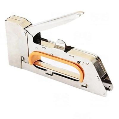 Grampeador Pistola Multifuncional 4 a 8mm com Regulagem de Grampos Prata Black Bull