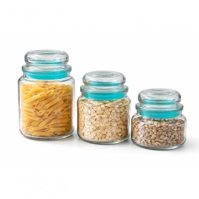 Conjunto 3 Potes Herméticos de Vidro para Mantimentos 350ML 550ML 760ML Fratelli
