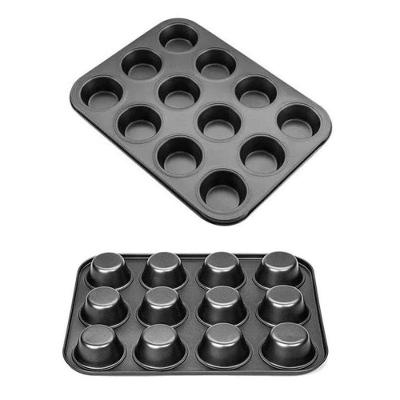Forma para Cupcake e Pão de Queijo 12 Cavidades Aço Carbono Cinza Fratelli
