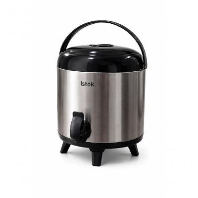Botijão Térmico 5,5L para Bebidas em Inox e Plástico com Torneira Registro Inox