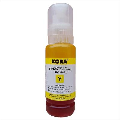 Refil de Tinta para Impressora Epson 504 544 Yellow T544 70ML Amarela Kora