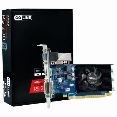 Placa de Vídeo GL-R5-230-1GB-D3 Radeon R5-230 1GB Ddr3 Pci Express 3.0 para Computador Goline
