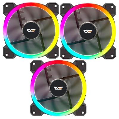 Cooler para Gabinete DR12 PWM Aura Spectrum Argb 120mm Kit com 3 Darkflash