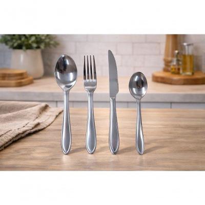 Conjunto de Talheres Sunshine 24 Peças 100% Inox Aço Inox para Mesa Inox Fratelli