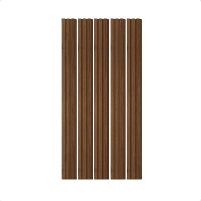 Painel Ripado Eva Flexível Autocolante 10cm 5 Metros Cinamomo Marrom Meu Rodapé