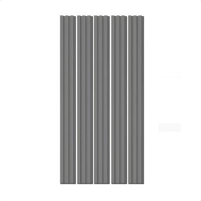 Painel Ripado Autocolante Eva Flexível Laminado Cinza Meu Rodapé