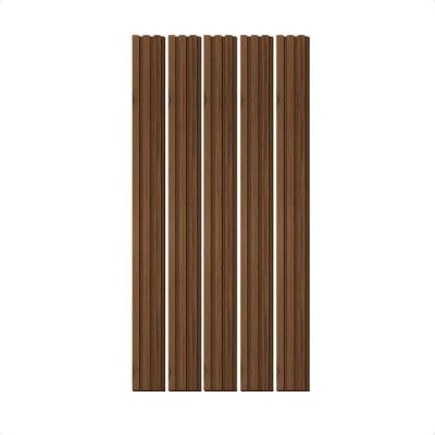 Painel Ripado Autocolante Eva Flexível Laminado 10cm 5 Metros Nogueira Natural Meu Rodapé